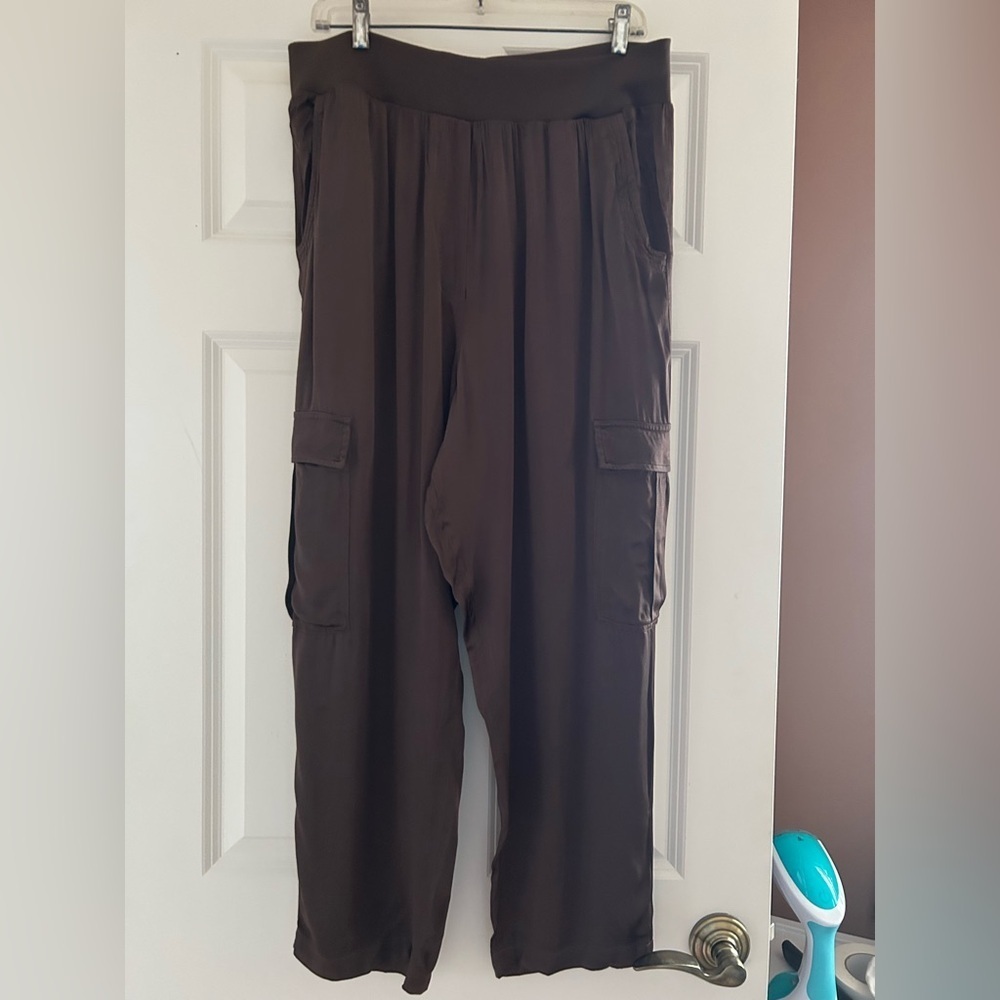 Pistola Stitch Fix Rowan High Rise Washed Satin Straight Pant XXL NWT
